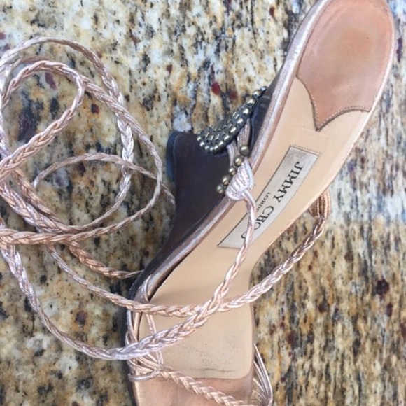 jimmy choo rose gold heels